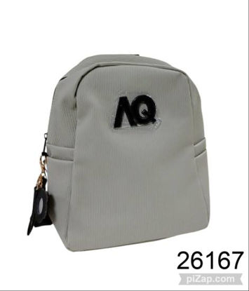 Imagen de MOCHILA 30X26CM NEGRA/GRIS CON LLAVERO 4.26